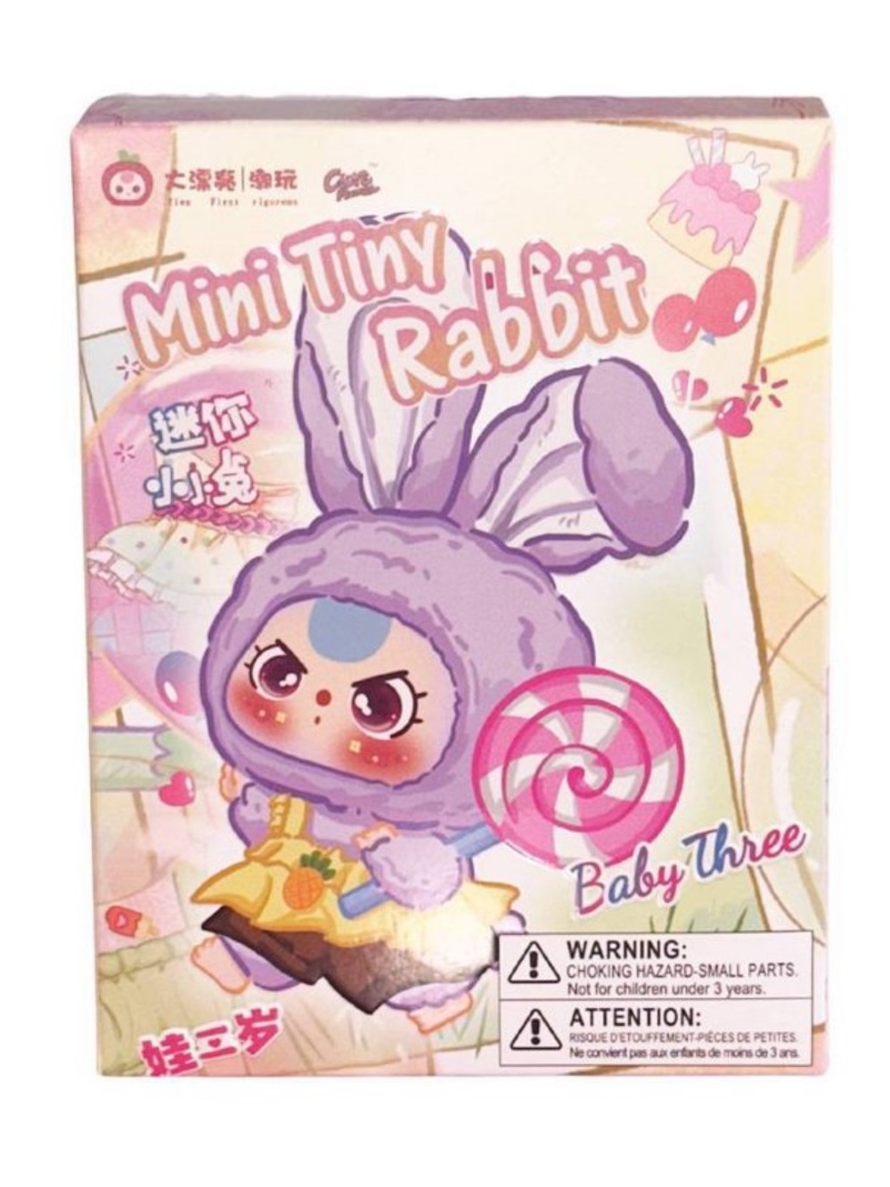 Baby Three  Mini Tiny Rabbit Plush Blind  Box, sealed